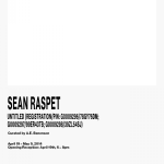 Event poster. Sean Raspet, Untitled (cropped)
