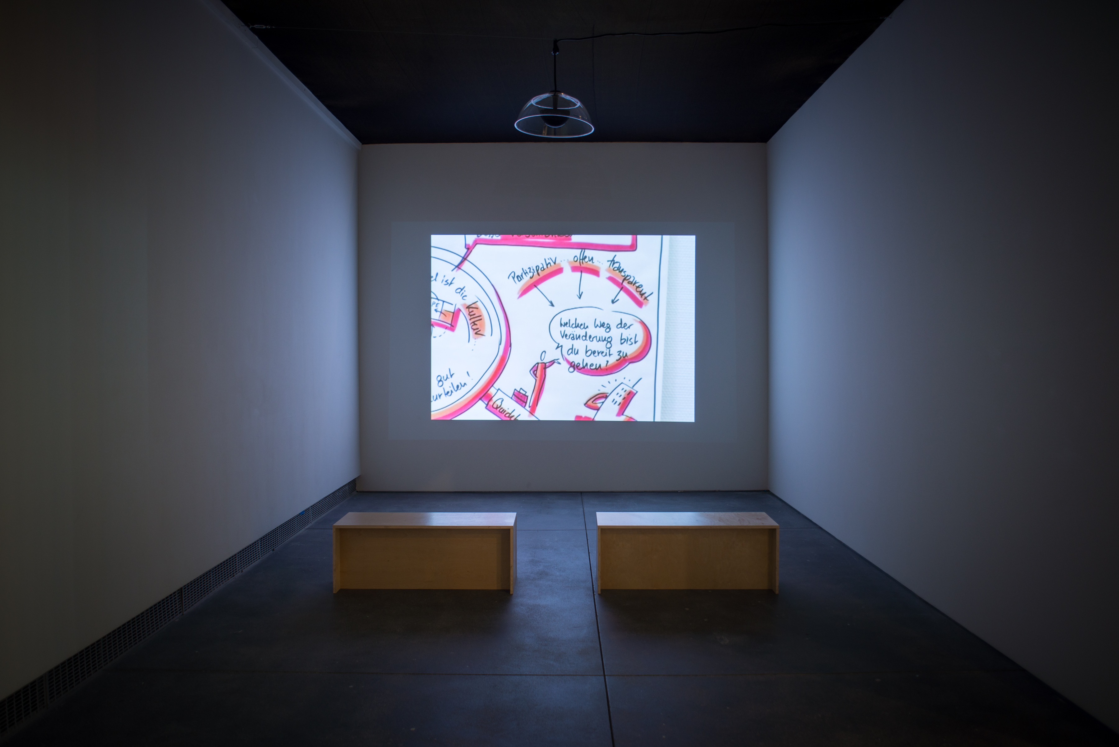 Office Space, installation view of Harun Farocki, A New Product, 2012
Courtesy Video Data Bank, Chicago
Photo: Charlie Villyard
