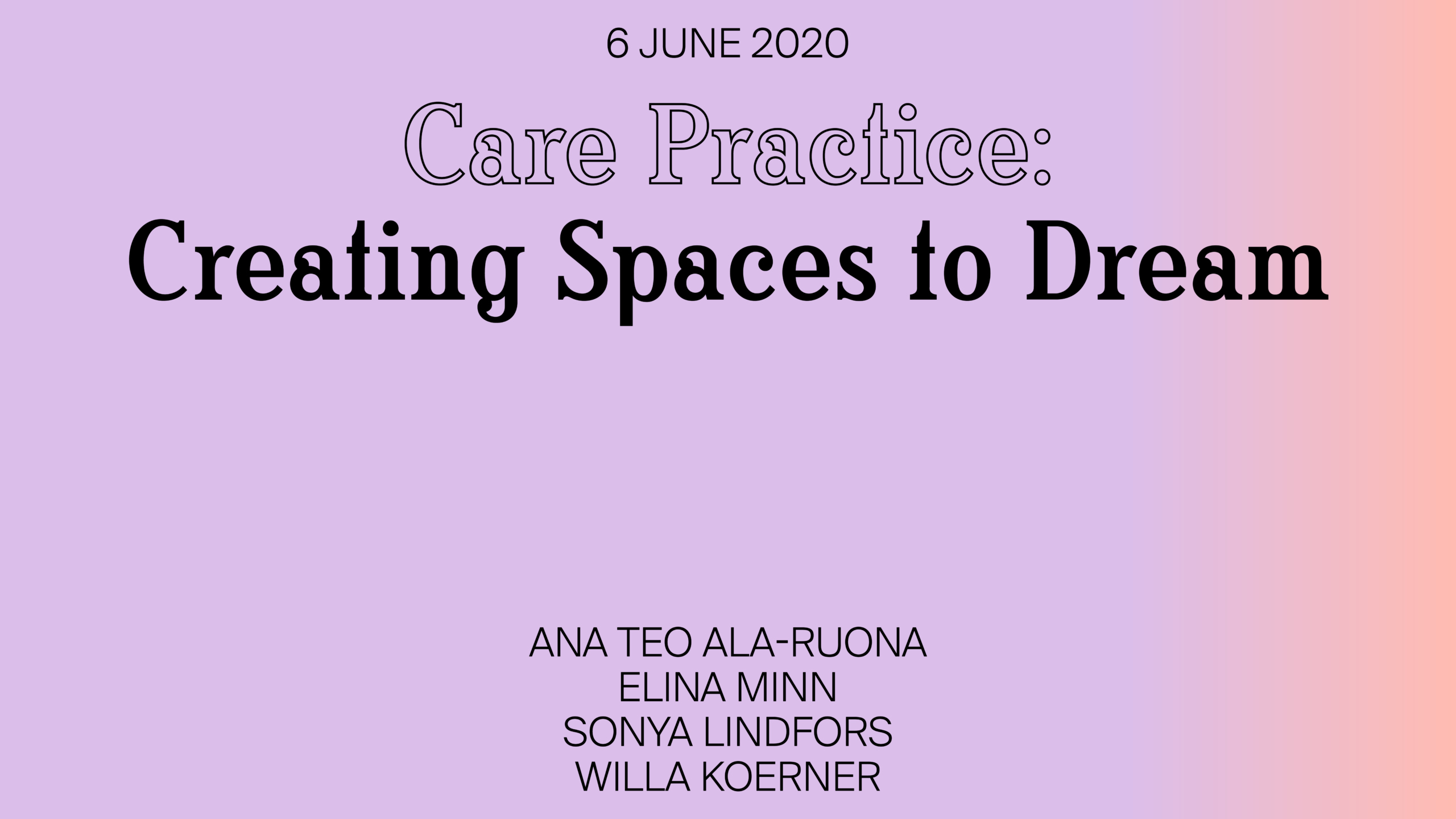 Care Practice: Recipes for Resilience