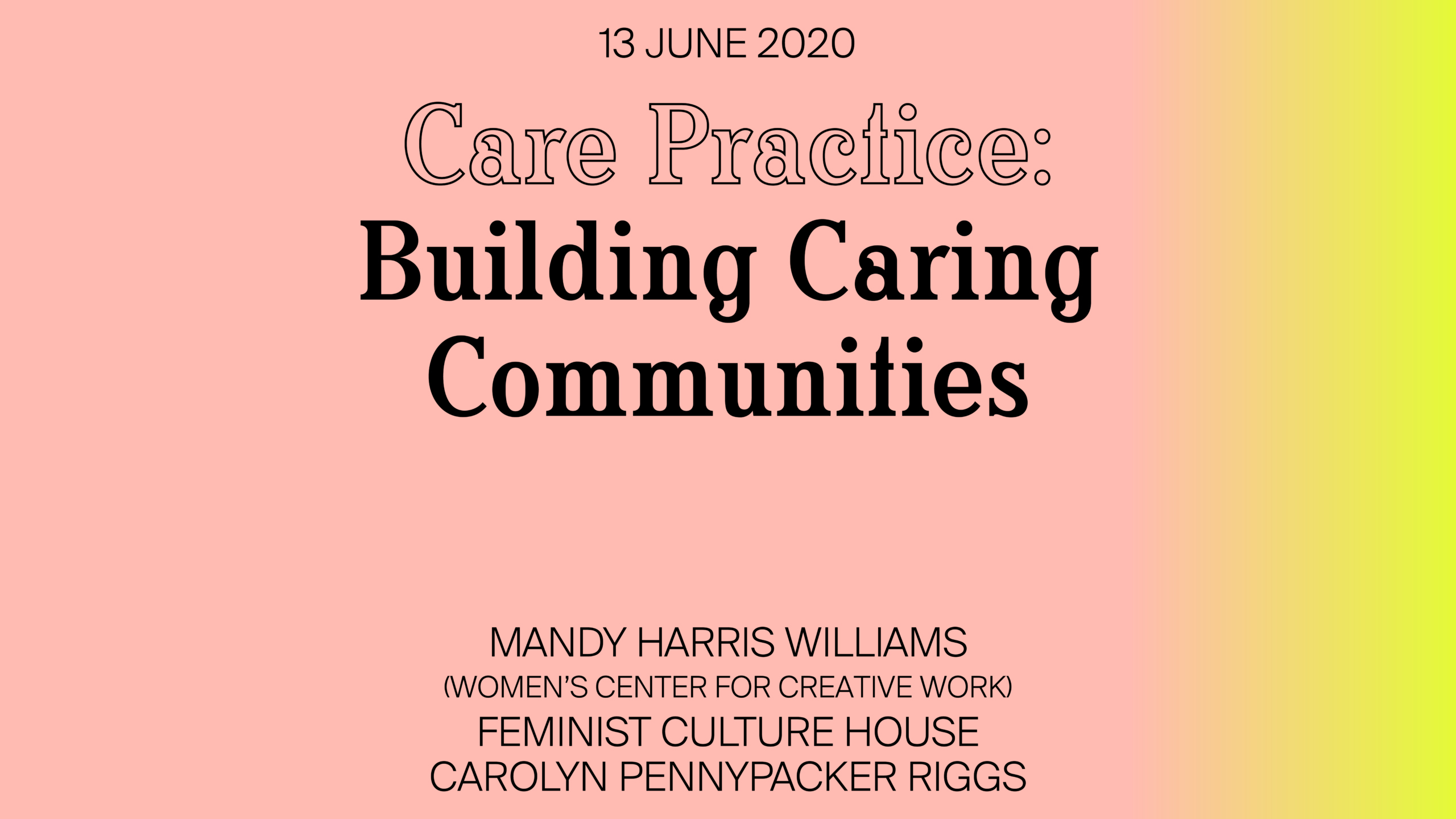 Care Practice: Recipes for Resilience